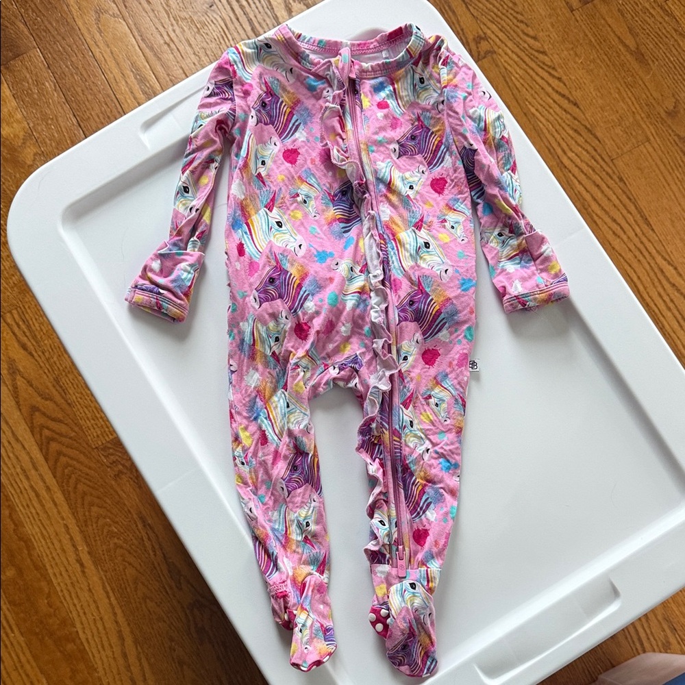 Little Bum Bums (now Bums & Roses) Rainbow Zebra Footie